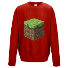 Sweatshort with Print Minecraft Block - XS  red