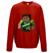 Sweatshort with Print Minecraft Hero - XS  red
