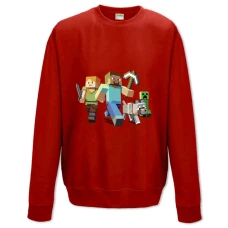 Sweatshort with Print Minecraft Heroes - XS  red