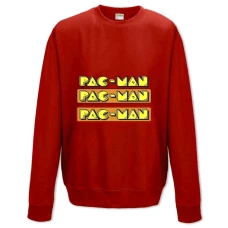 Sweatshort with Print Pac-Man Logos - XS  red