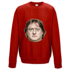 Sweatshort with Print Internet Memes Gaben Face - XS  red