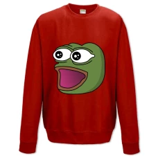 Sweatshort with Print Internet Memes Pepe Pog - XS  red