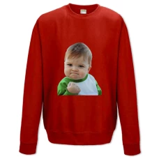 Sweatshort with Print Internet Memes Power Of Kid - XS  red