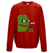 Sweatshort with Print Internet Memes Pepe Pride - XS  red