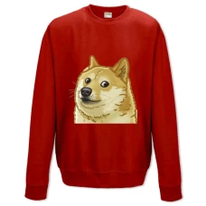 Sweatshort with Print Internet Memes Doge - XS  red