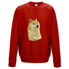 Sweatshort with Print Internet Memes Funny Doge - XS  red