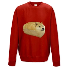 Sweatshort with Print Internet Memes Doge Bread - XS  red