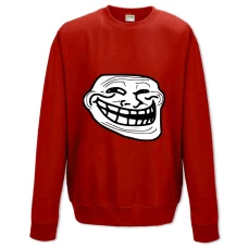 Sweatshort with Print Internet Memes Trollface - XS  red