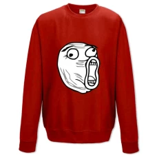 Sweatshort with Print Internet Memes Trollface Lol - XS  red