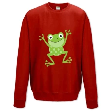 Sweatshort with Print Green Frog From Cartoon - XS  red