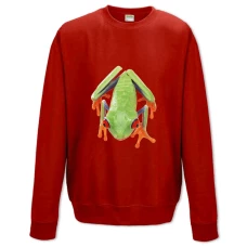 Sweatshort with Print Frog With Orange Legs - XS  red