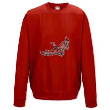 Sweatshort with Print Painted Duck - XS  red