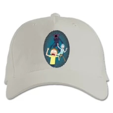 Baseball cap with Print Rick And Morty Scary Monster - white