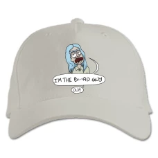 Baseball cap with Print Rick And Morty Bad Guy - white