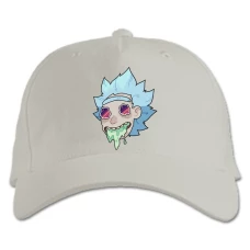 Baseball cap with Print Rick And Morty Rick Sanchez Art - white