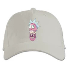 Baseball cap with Print Rick And Morty Monster Rick - white