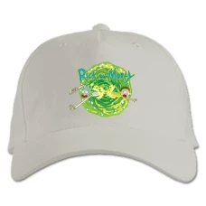 Baseball cap with Print Rick And Morty Main Theme - white