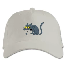 Baseball cap with Print The Simpsons Annoyed Grunt - white