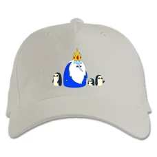 Baseball cap with Print Adventure Time Ice King With Penguins - white