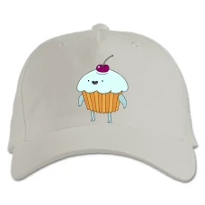 Baseball cap with Print Adventure Time Cherry Cake - white