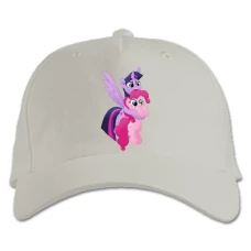 Бейсболка с принтом Дружба - Это Чудо. Моя Маленькая Пони Твайлайт Спаркл С Пинки Пай - белая