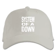 Baseball cap with Print System Of A Down - white