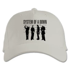 Baseball cap with Print System Of A Down 2 - white
