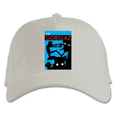 Baseball cap with Print The Gorillaz - white