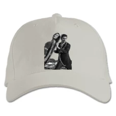 Baseball cap with Print Time And Glass 2 - white