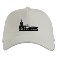 Baseball cap with Print Warsawa - white