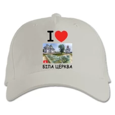 Кепка з принтом Біла Церква - біла