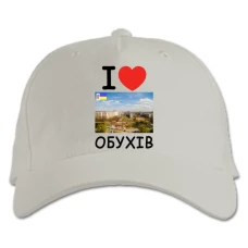 Бейсболка с принтом Обухов - белая