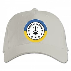 Кепка з принтом Зроблено В Україні 5 - біла