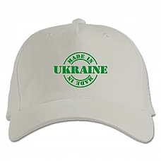 Кепка з принтом Зроблено В Україні 9 - біла