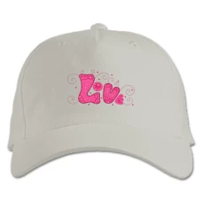 Baseball cap with Print Valentine's Day Love - white
