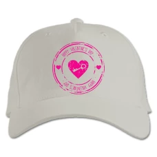 Baseball cap with Print Valentine's Day Print Key To Heart - white
