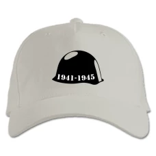 Baseball cap with Print Warrior Helmet 1941-1945 - white