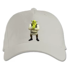 Baseball cap with Print Shrek Monster - white