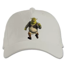 Baseball cap with Print Shrek Running Hero - white