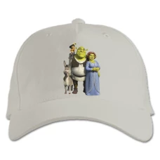 Baseball cap with Print Shrek Family - white