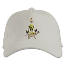 Baseball cap with Print Shrek Main Characters - white