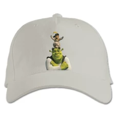 Baseball cap with Print Shrek Happy Friends - white