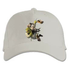 Baseball cap with Print Shrek Hero Friends - white