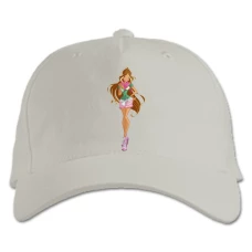 Baseball cap with Print Winx Club Cute Flora - white