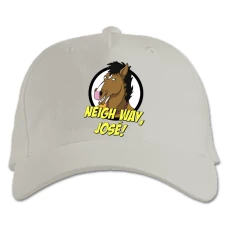 Кепка з принтом Кінь Боджек - біла