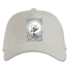 Baseball cap with Print The Nightmare Before Christmas Jack Skellington - white