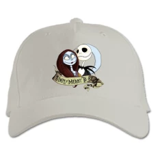 Baseball cap with Print The Nightmare Before Christmas Love - white