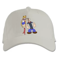 Baseball cap with Print Popeye The Sailor With Sailor Moon - white
