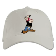 Baseball cap with Print Popeye The Sailor Love - white