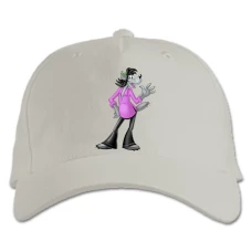 Baseball cap with Print Well Wait Wolf Stylish - white